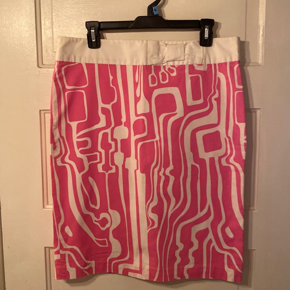 Tibi Pink & White Pencil Skirt EUC
